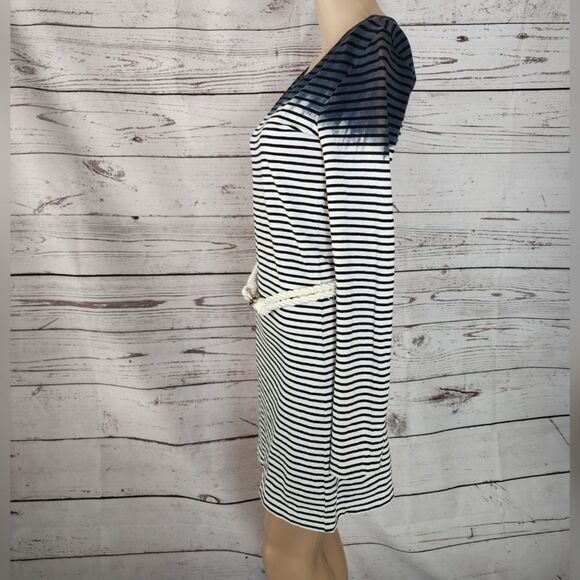 Chaiken Long Sleeve Dipped Cotton Shift Dress Small - Picture 4 of 7